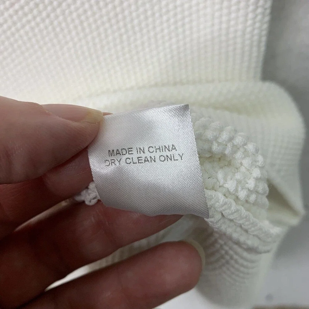 The Sei One Shoulder Cape Midi Pique Knit Sweater Dress Womens Size Medium $399 - Picture 14 of 15